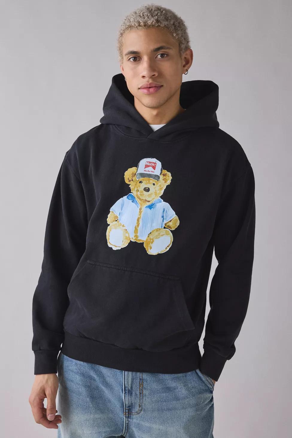 Market Studios Watercolor Teddy Graphic Hoodie Sweatshirt by MARKET STUDIOS