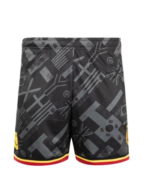 Smiley International Flags flag-print football shorts by MARKET