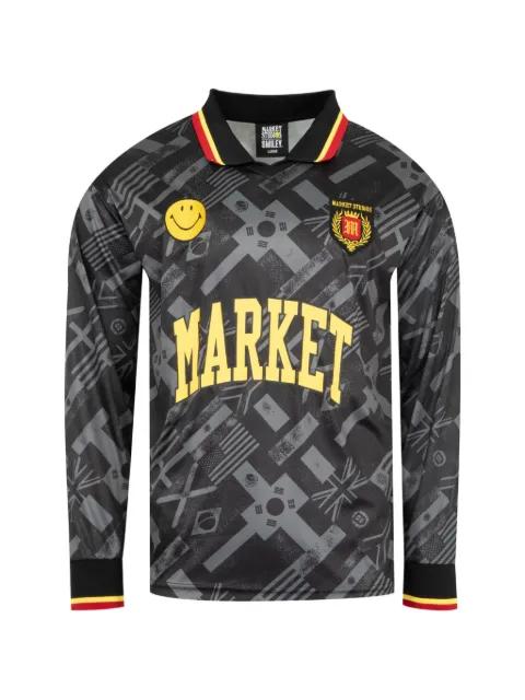 Smiley International Flags printed T-shirt by MARKET