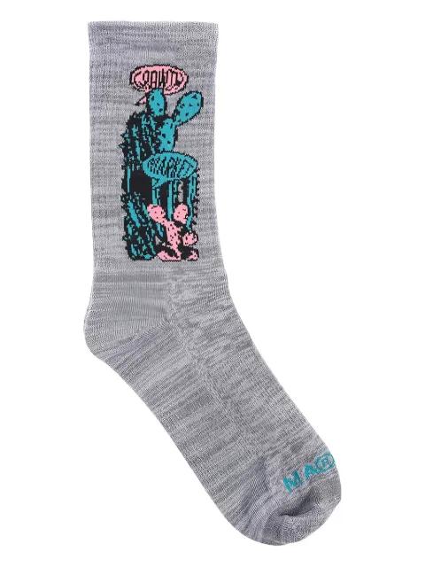 contrasting-design socks by MARKET