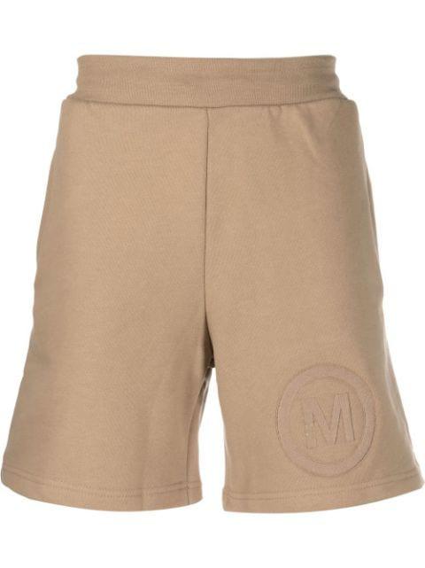 logo-embroidered cotton track shorts by MARKET
