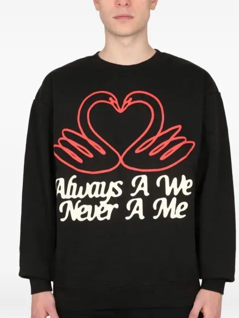 swan-graphic sweatshirt by MARKET
