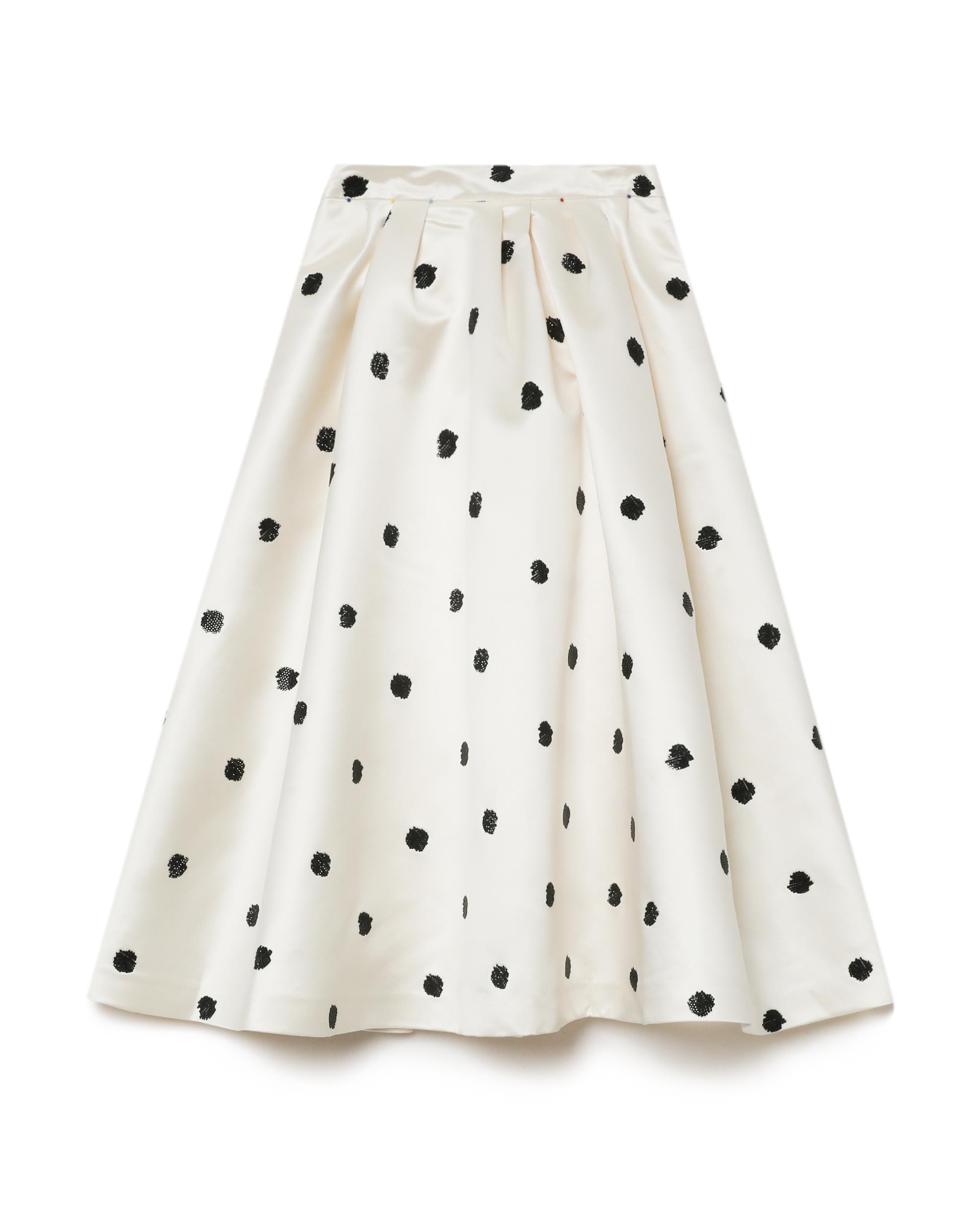 Polka dots A-line midi skirt by MARKGONG