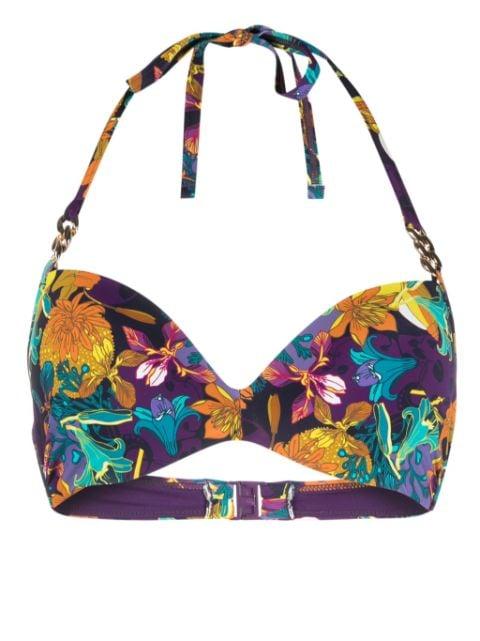Acapulco floral-print bikini top by MARLIES DEKKERS