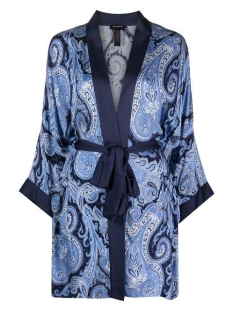 Cache Coeur paisley-print robe by MARLIES DEKKERS