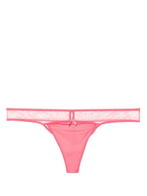 Peekaboo bow-detail thong by MARLIES DEKKERS
