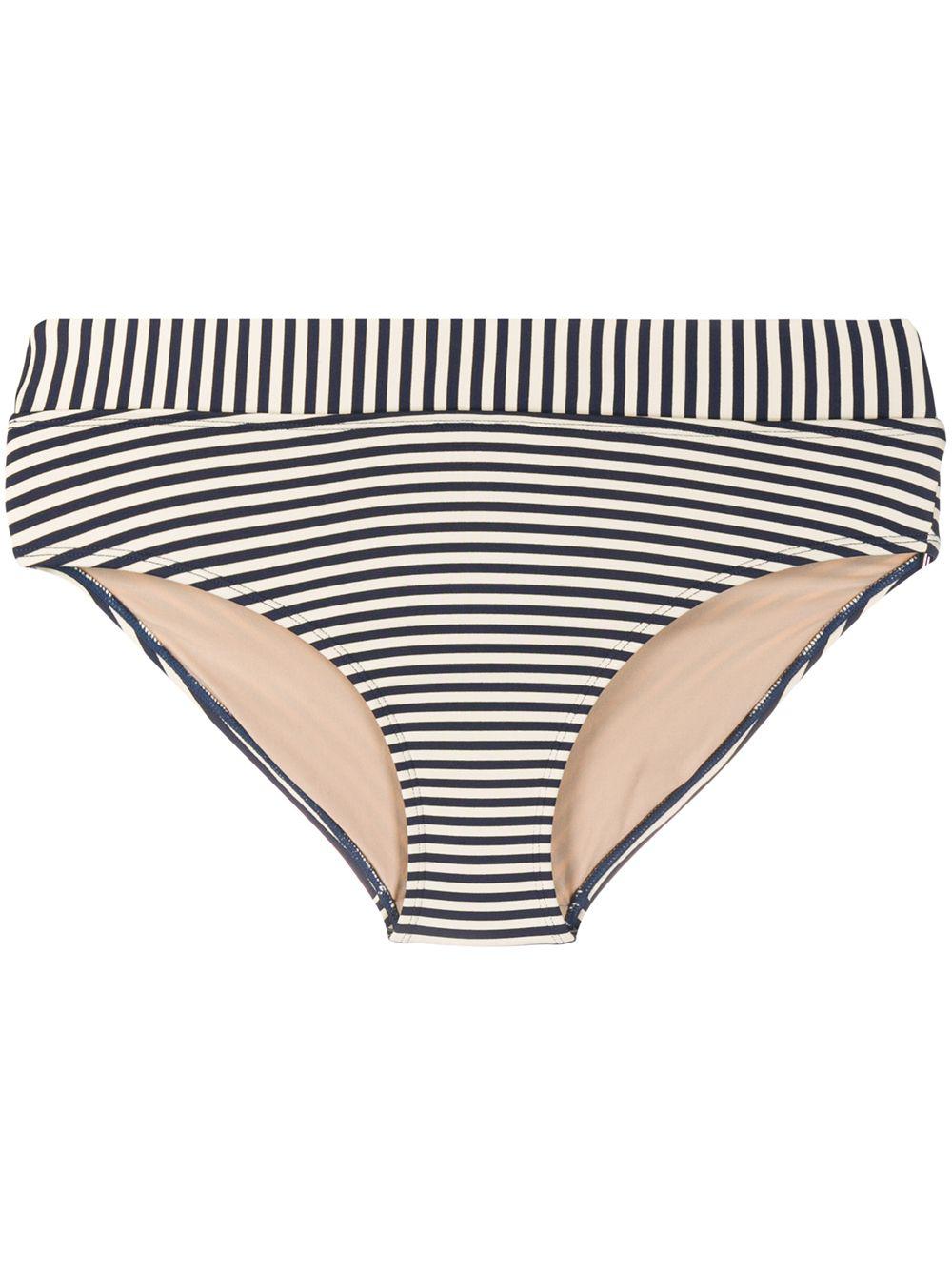 striped fold-down style bikini bottoms by MARLIES DEKKERS