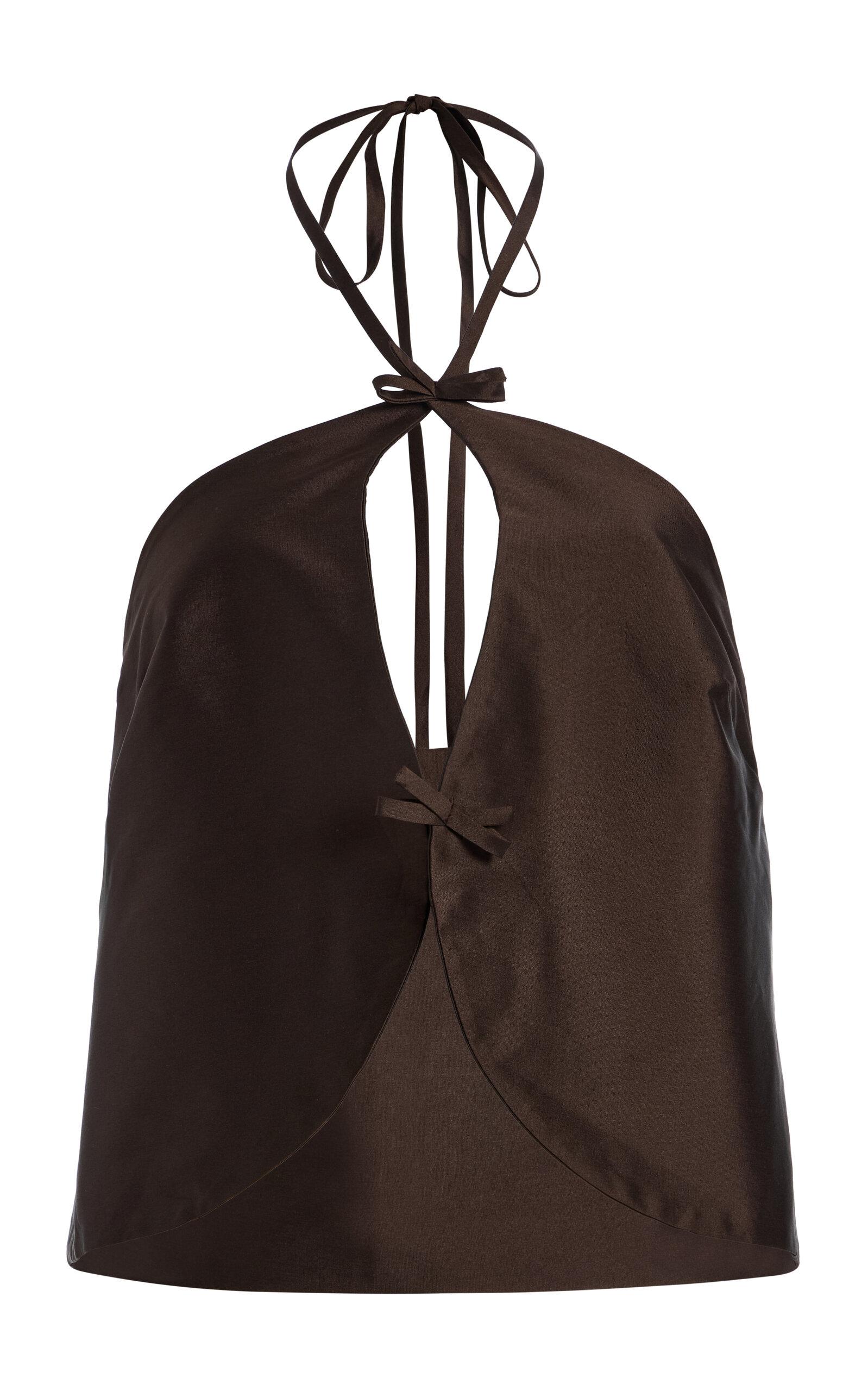 Marlies Grace Exclusive Celeste Taffeta Halter Top - Moda Operandi by MARLIES GRACE