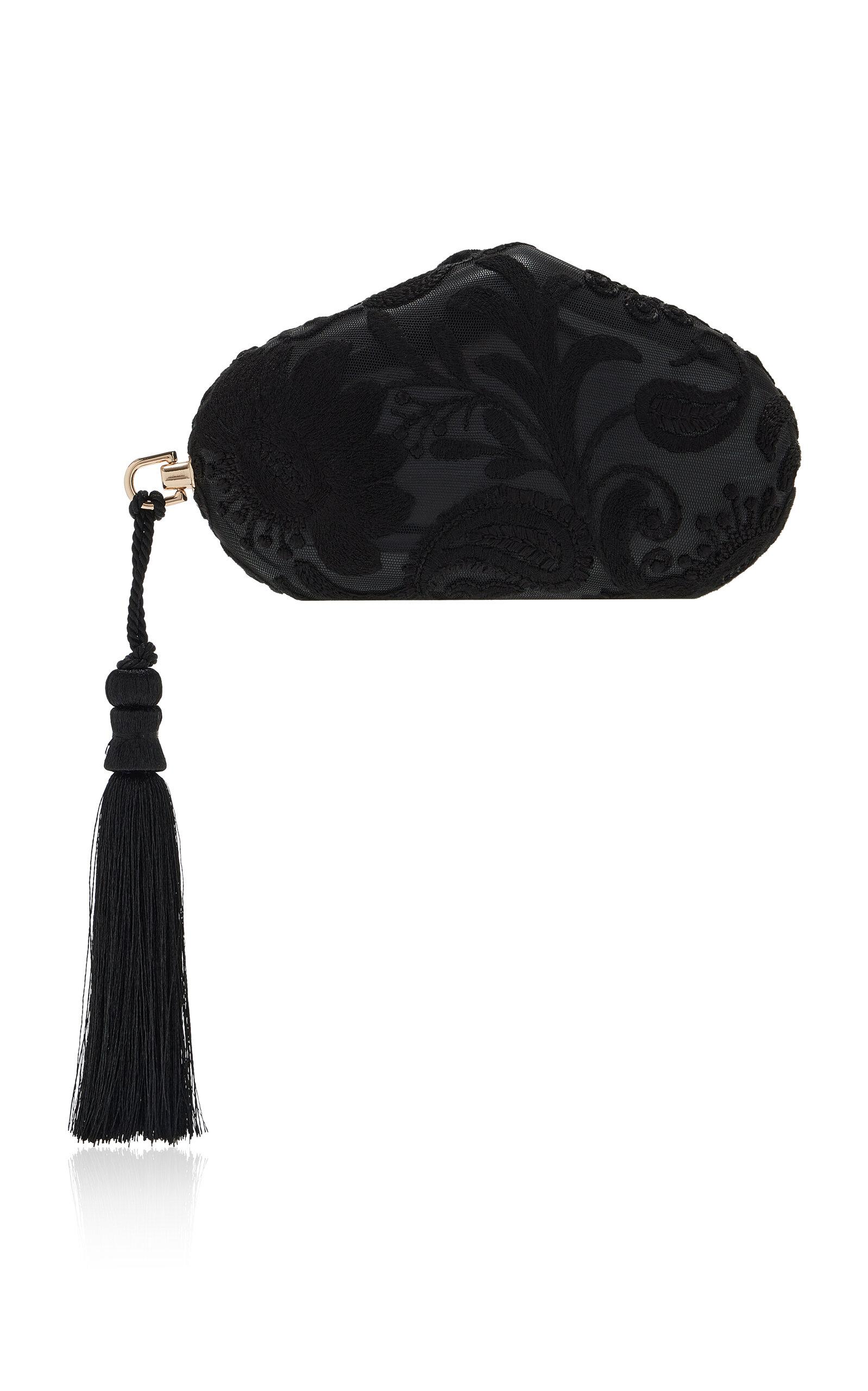 Marlies Grace Exclusive La Isla Marlies Lace-Trimmed Wooden Clutch - Moda Operandi by MARLIES GRACE