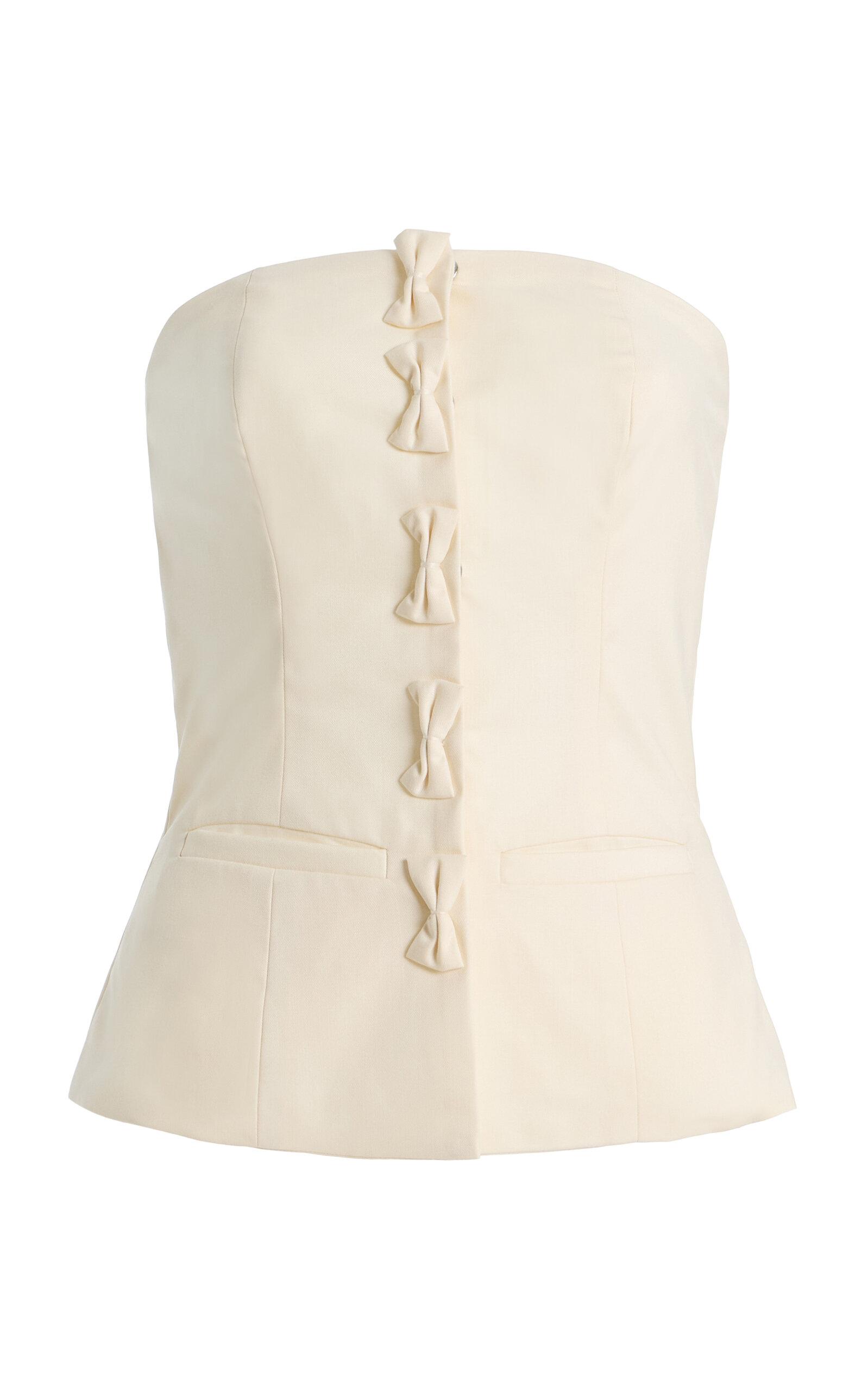 Marlies Grace Olivia Bow-Detailed Wool-Blend Strapless Top - Moda Operandi by MARLIES GRACE