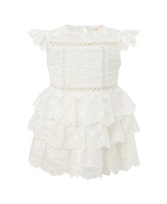 Girls' Alisha Frill Embroidered Mini Dress - Baby by MARLO KIDS