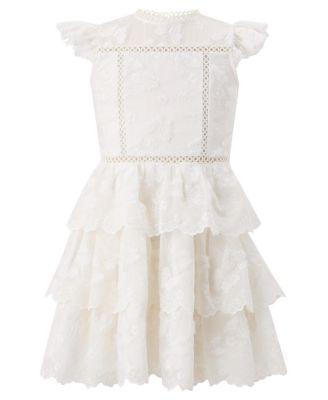 Girls' Alisha Frill Embroidered Mini Dress - Little Kid by MARLO KIDS