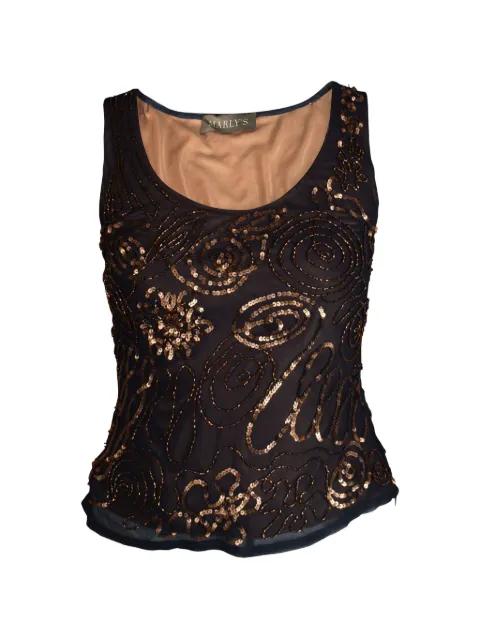 sequin pattern tank top by MARLY'S