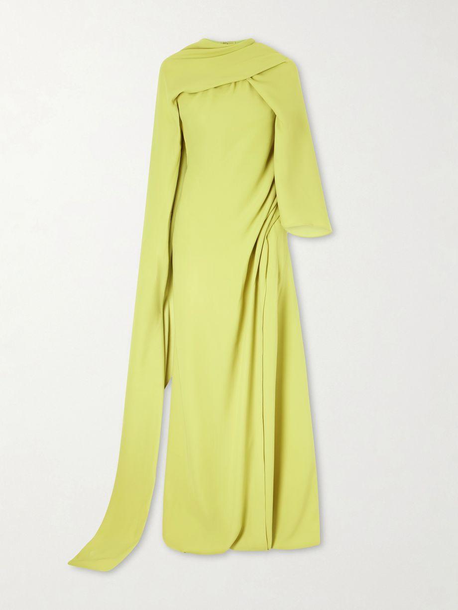 Draped crepe gown by MARMAR HALIM