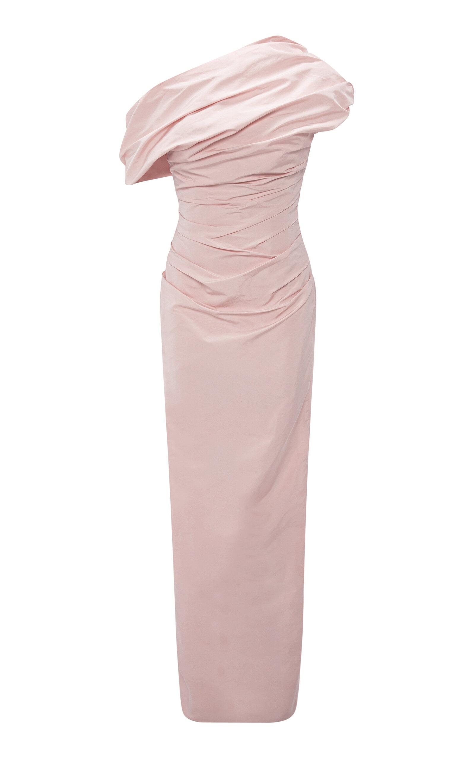 Marmar Halim Asymmetrical Draped Taffeta Maxi Dress - Moda Operandi by MARMAR HALIM