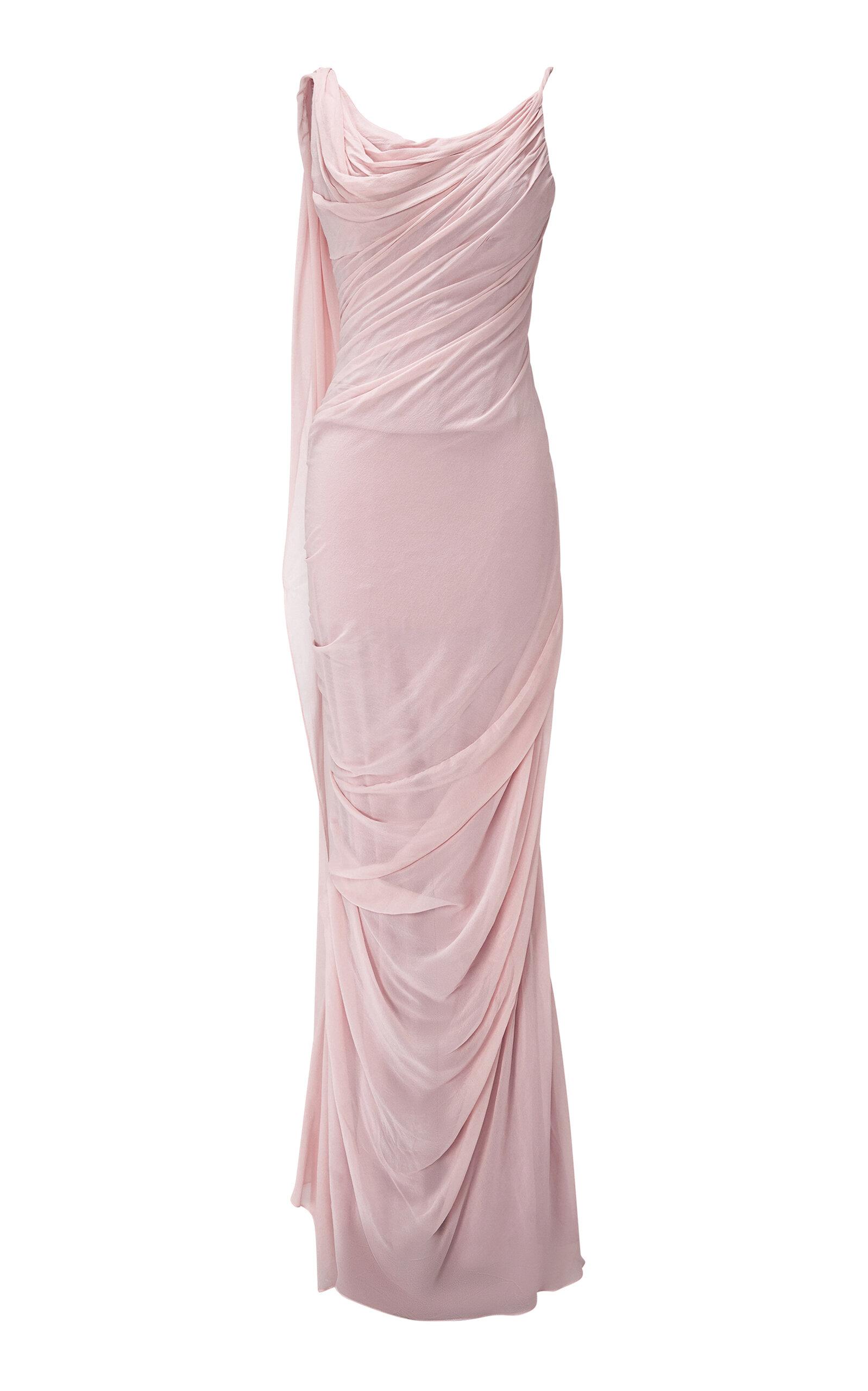 Marmar Halim Draped Silk Chiffon Maxi Dress - Moda Operandi by MARMAR HALIM