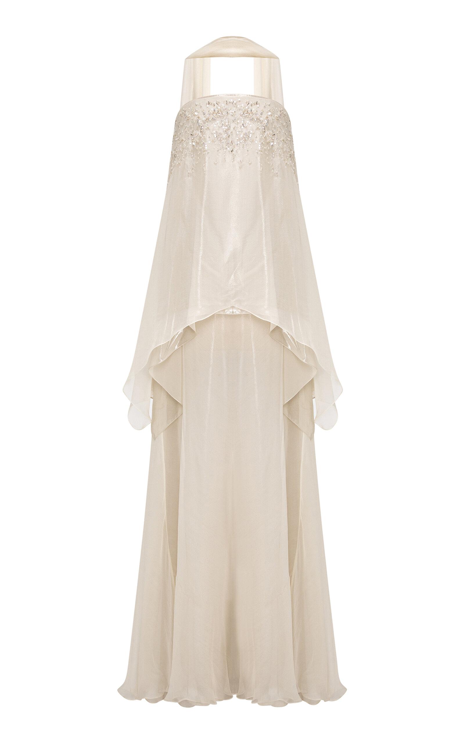 Marmar Halim Embroidered Silk Chiffon Maxi Dress - Moda Operandi by MARMAR HALIM
