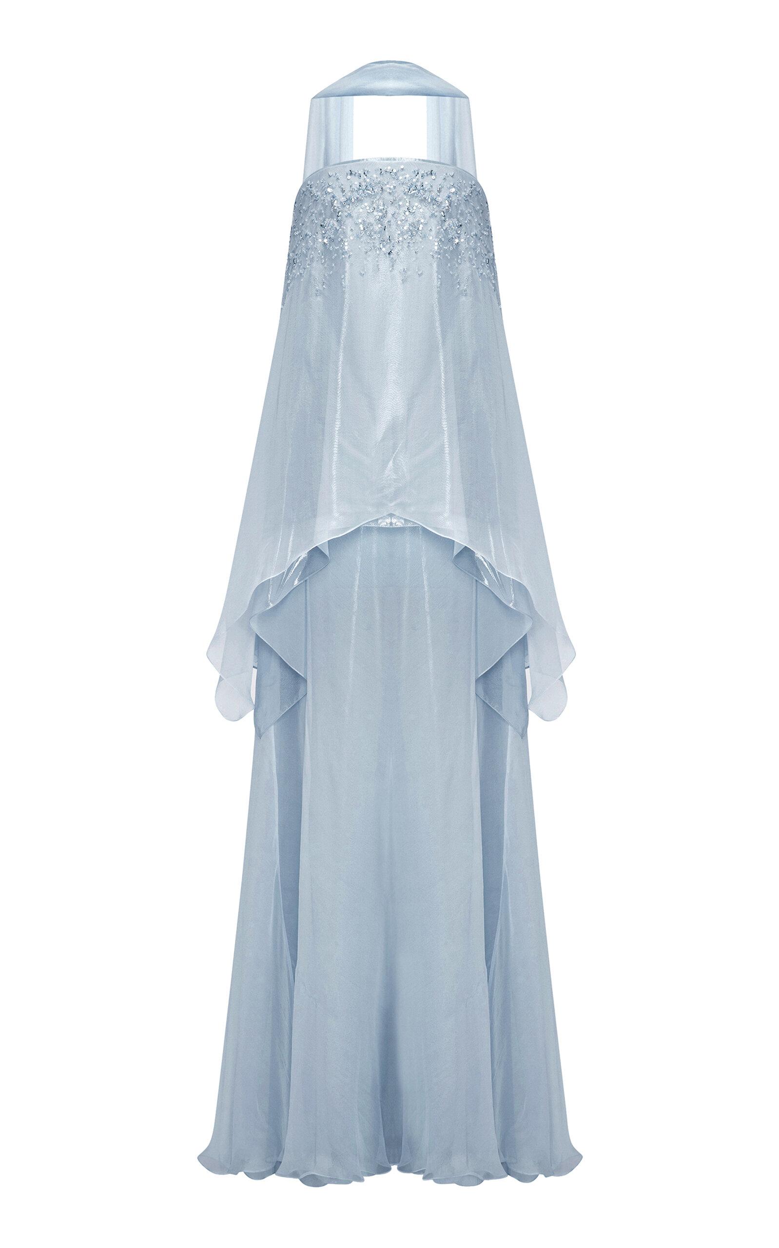 Marmar Halim Embroidered Silk Chiffon Maxi Dress - Moda Operandi by MARMAR HALIM
