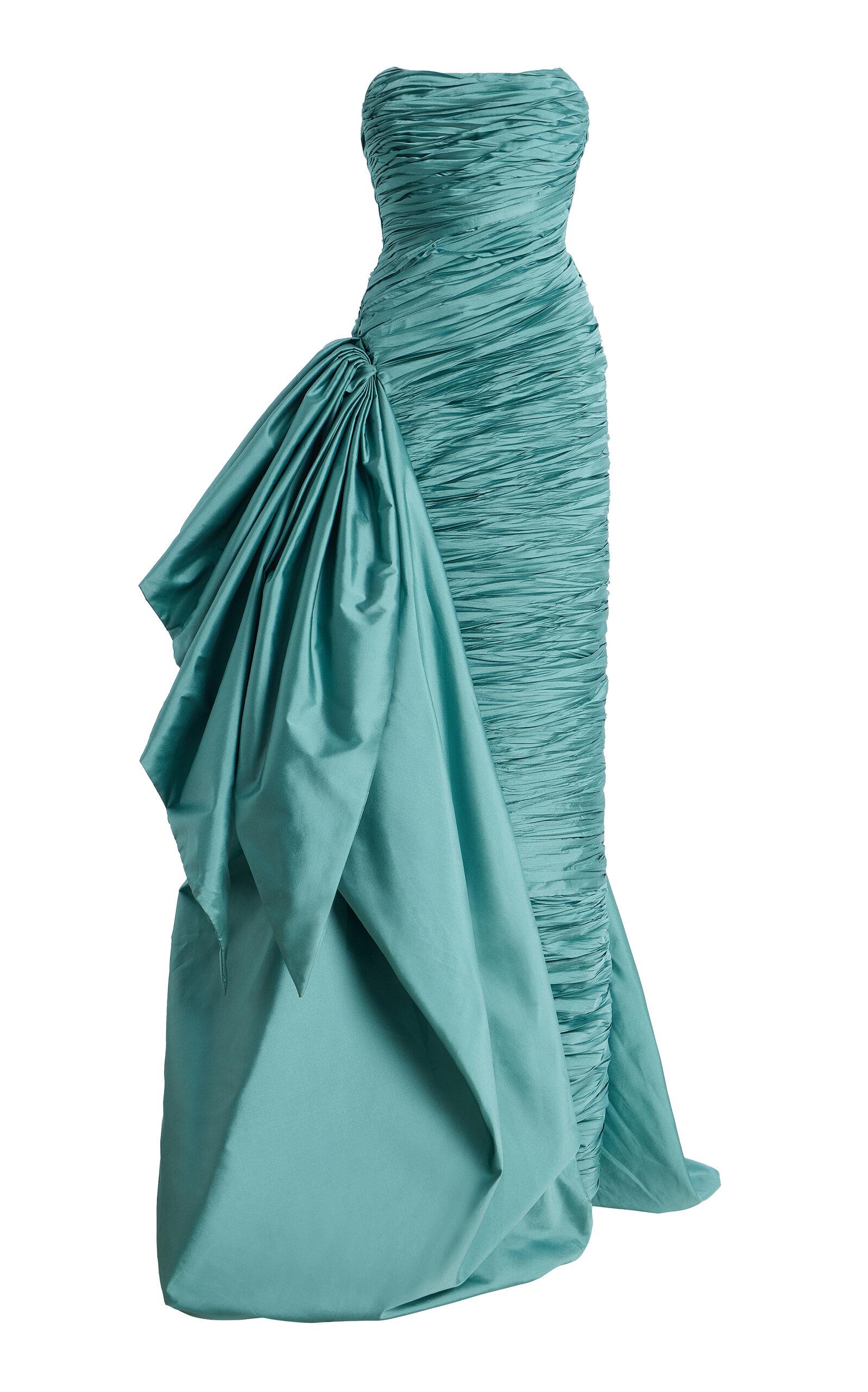 Marmar Halim Exclusive Strapless Ruched Taffeta Gown - Moda Operandi by MARMAR HALIM