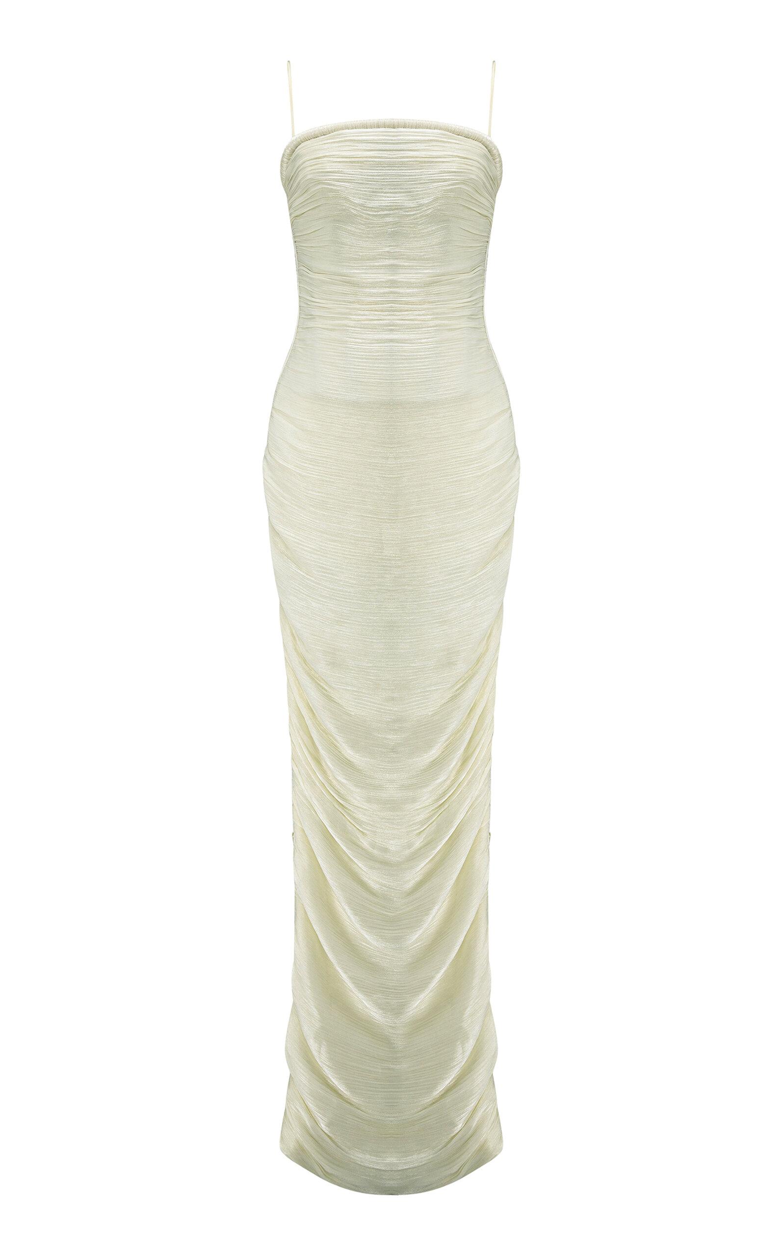 Marmar Halim Pleated Chiffon Maxi Dress - Moda Operandi by MARMAR HALIM