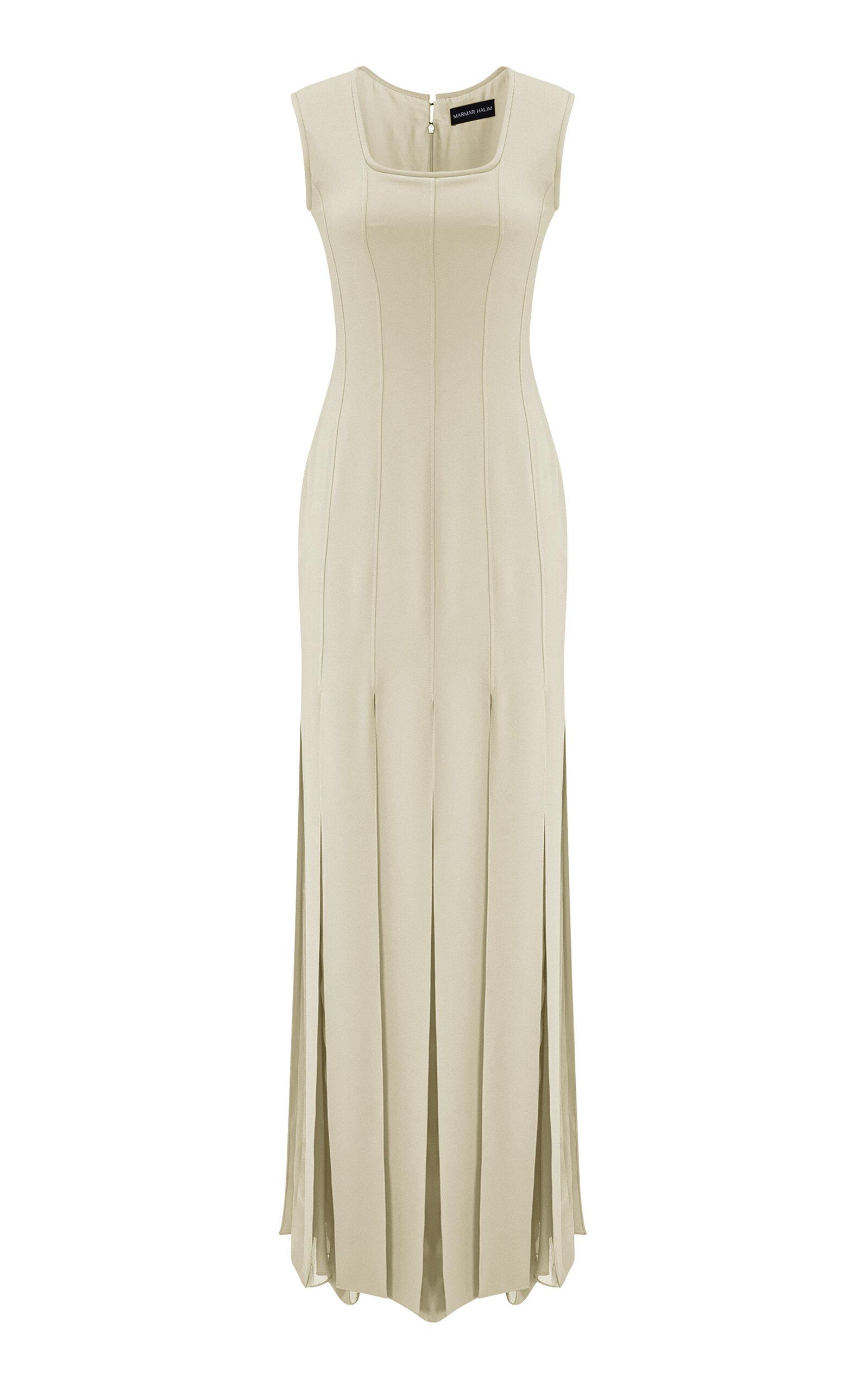 Marmar Halim Scoop-Neck Crepe And Chiffon Gown - Moda Operandi by MARMAR HALIM