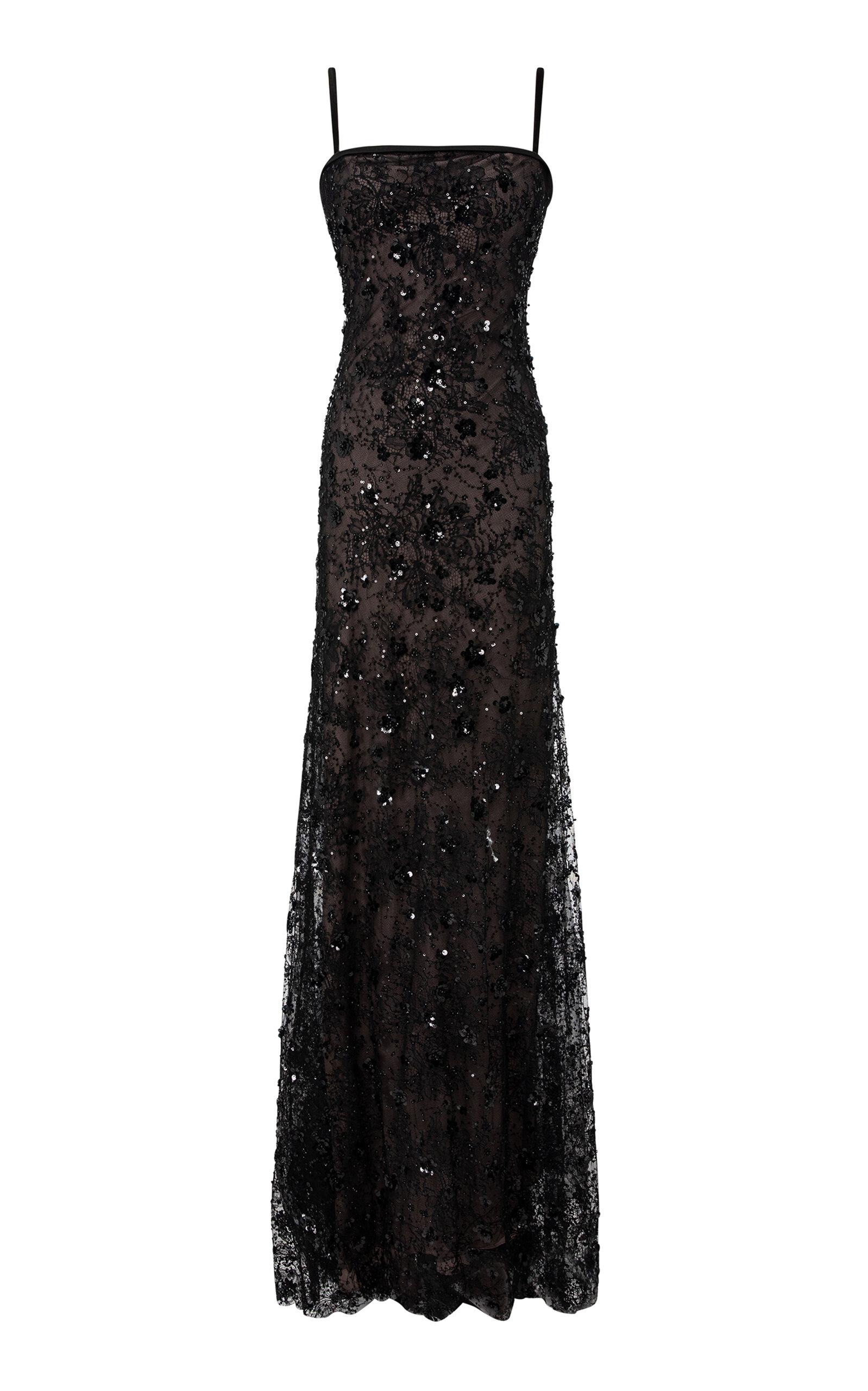 Marmar Halim Straight-Cut Embroidered Lace Gown - Moda Operandi by MARMAR HALIM