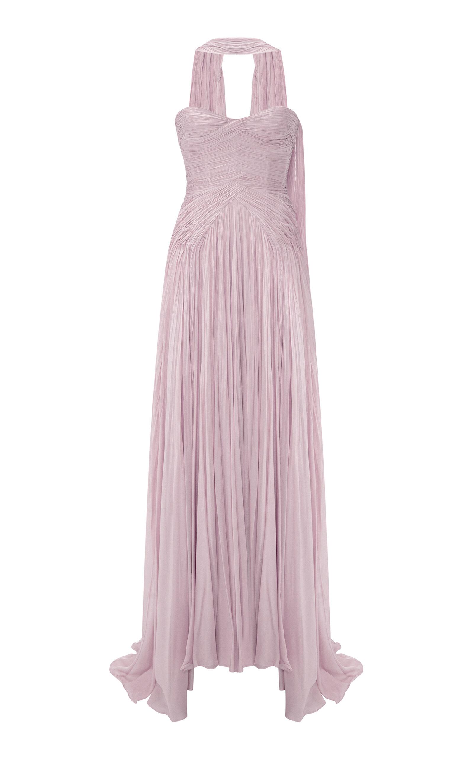 Marmar Halim Strapless Hand-Pleated Silk Chiffon Gown - Moda Operandi by MARMAR HALIM