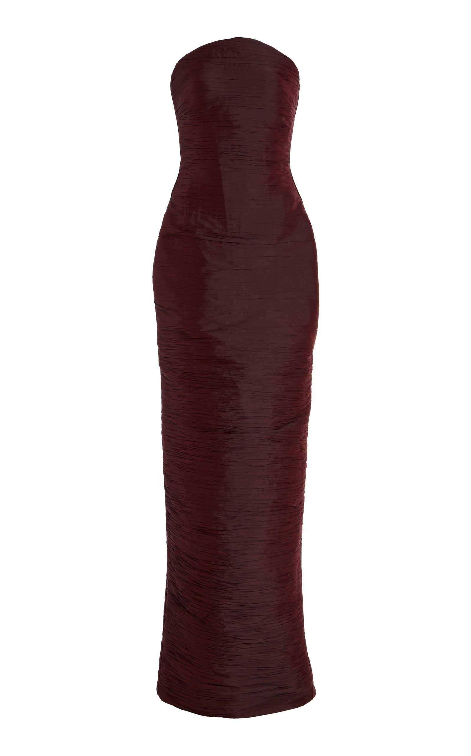 Marmar Halim Strapless Pleated Taffeta Gown - Moda Operandi by MARMAR HALIM
