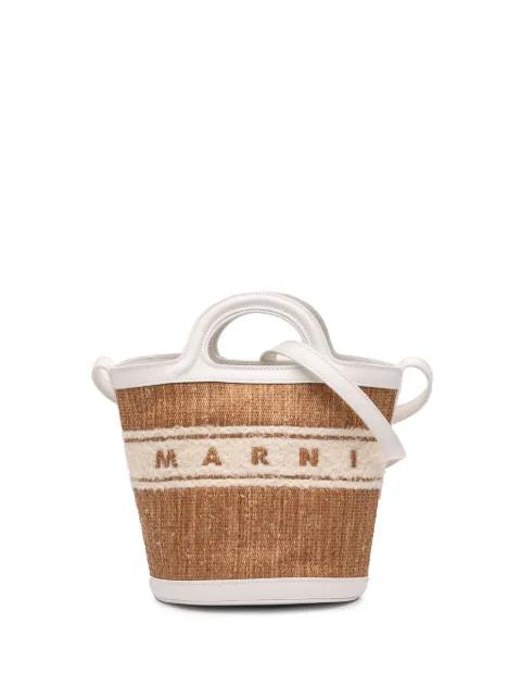 2010-2026 Small Embroidered Raffia Cotton and Calfskin Tropicalia Bag satchel by MARNI 