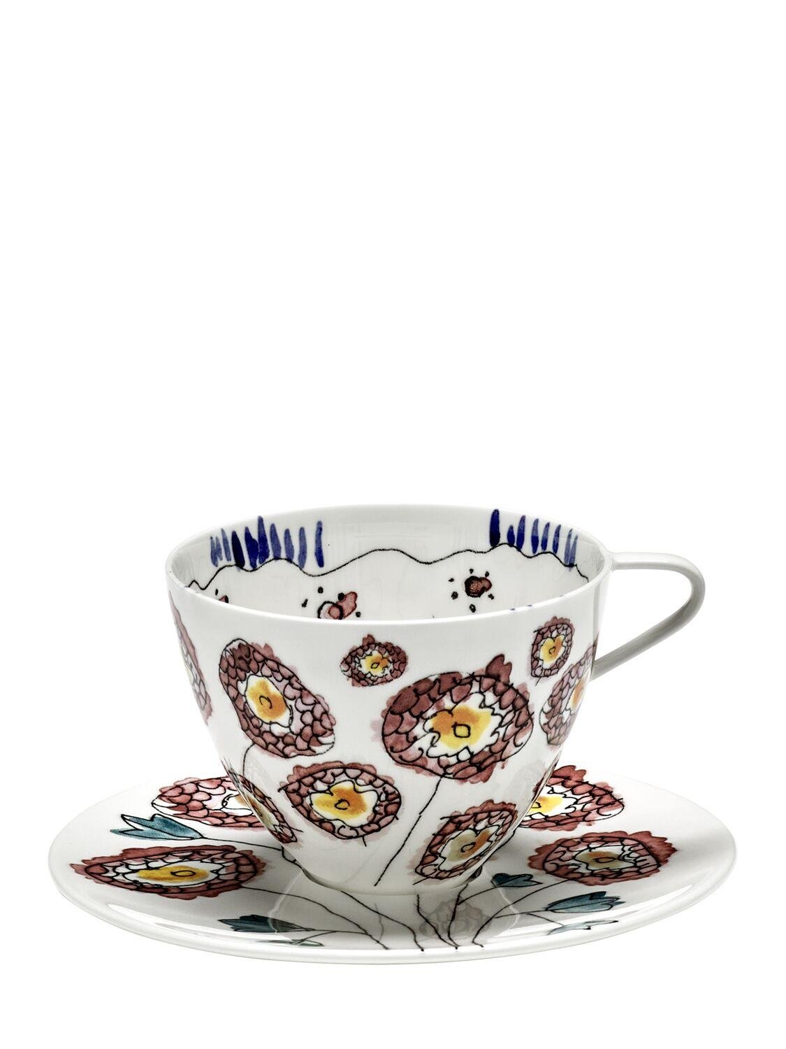 Anemone Set Of 2 Cups & Saucers by MARNI BY SERAX