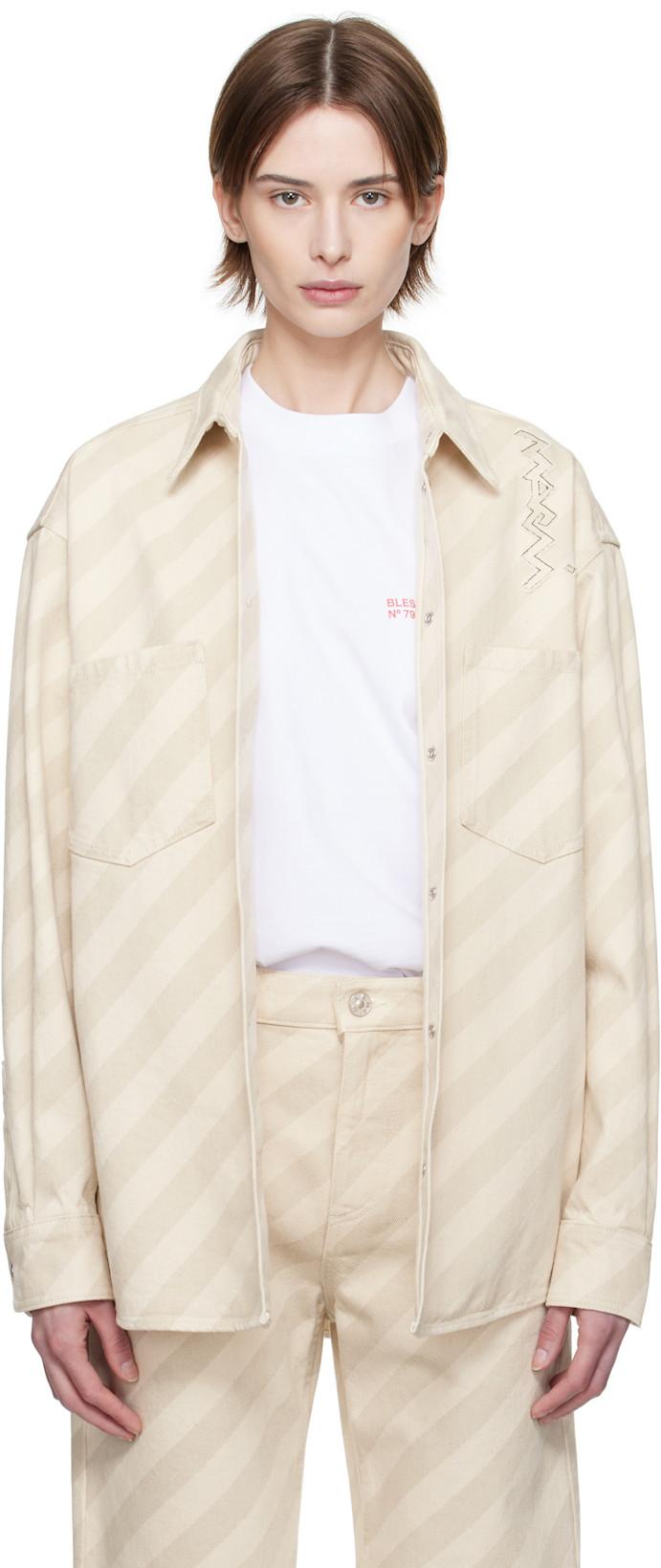 Beige Boxy Denim Shirt by MARNI