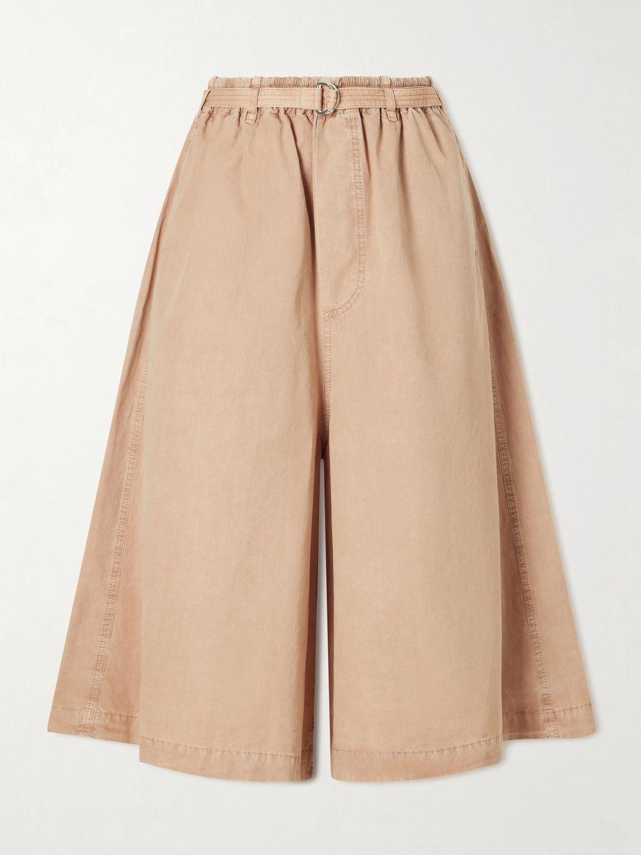 Belted cotton wide-leg pants by MARNI