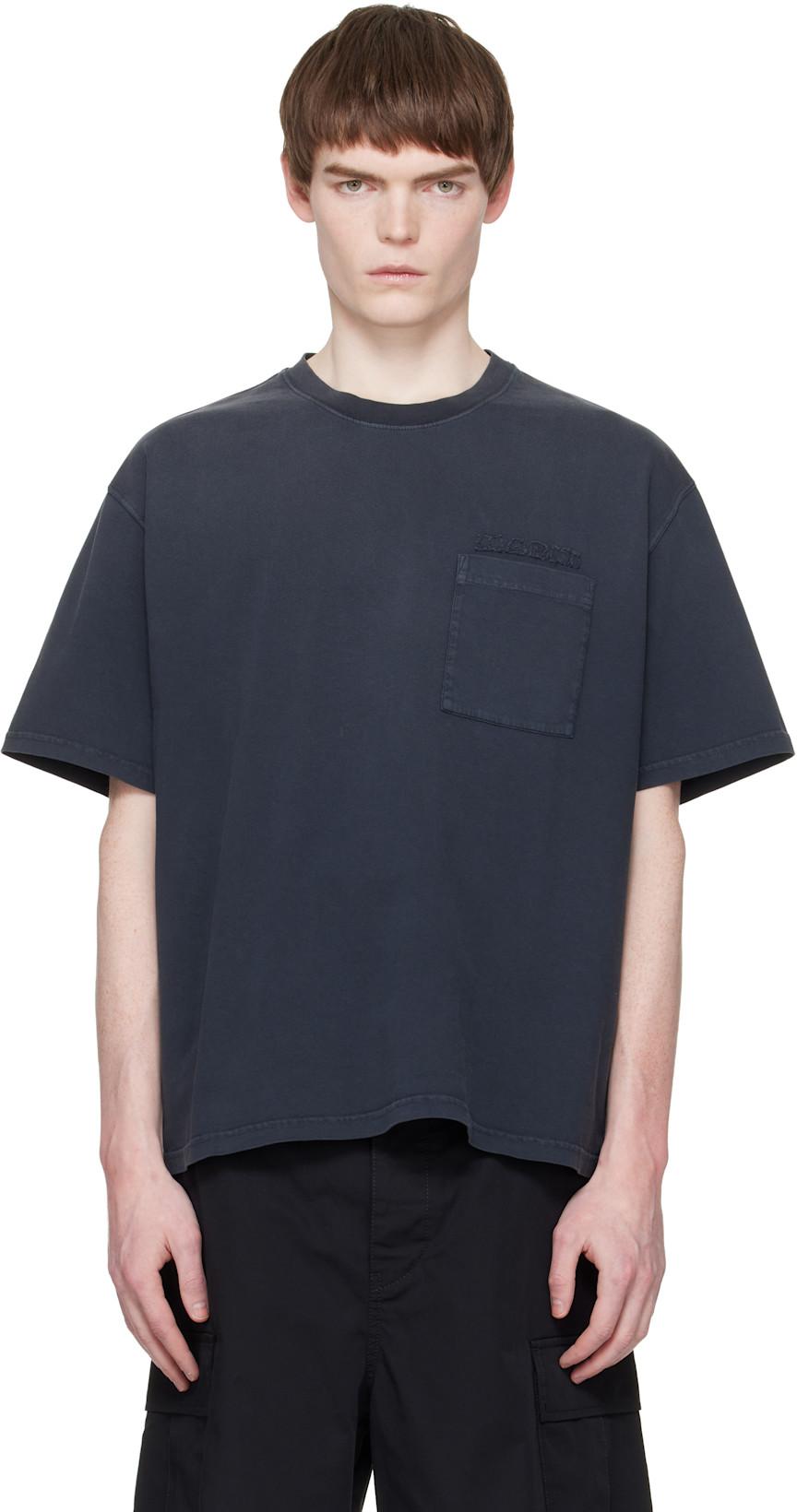 Black Cotton 'Marni Patches' T-shirt by MARNI