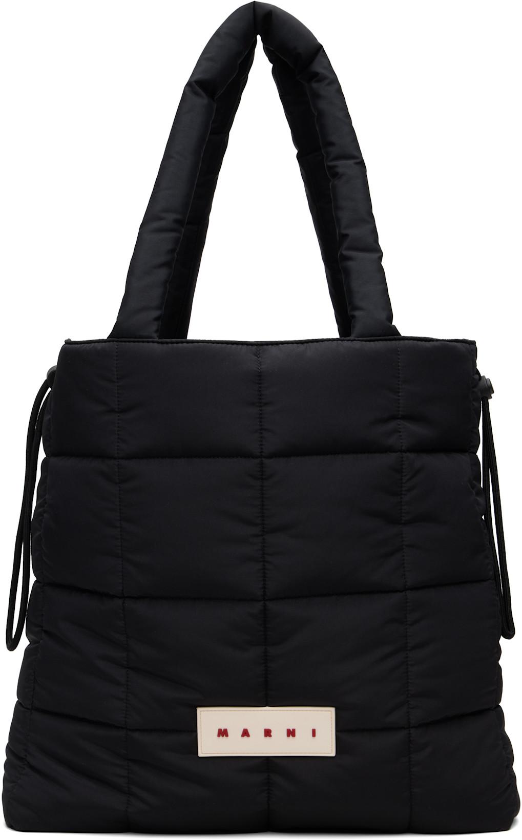 Black Quilted Tote by MARNI