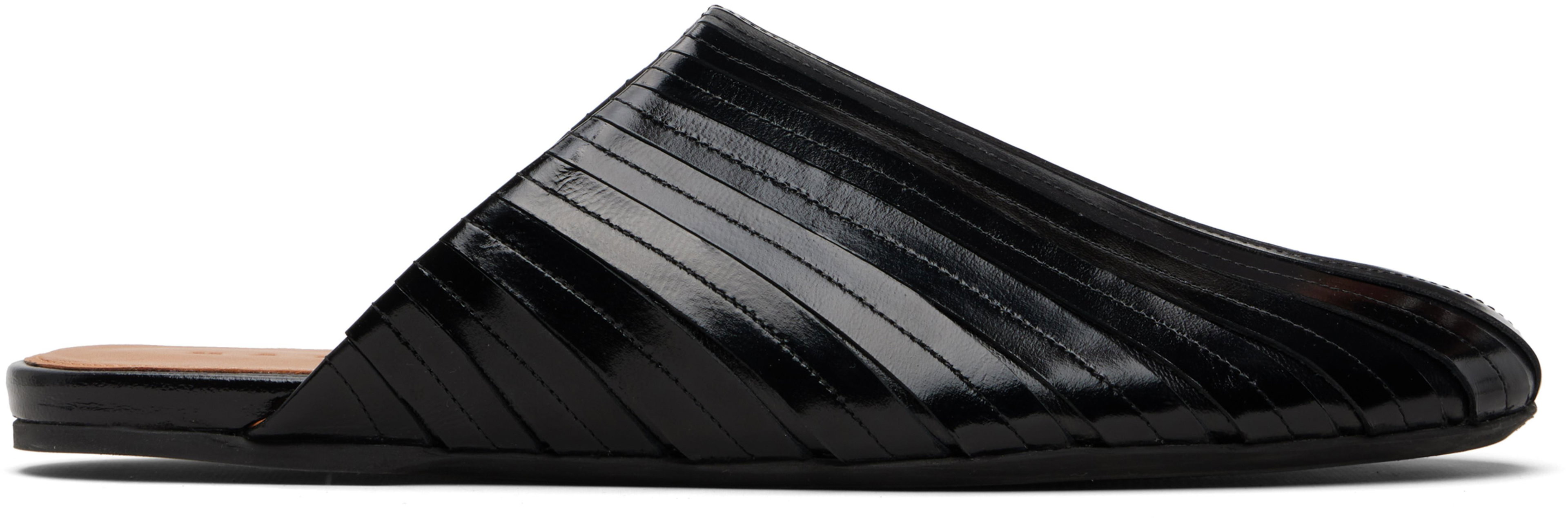 Black Sabot Slip-on Loafers by MARNI