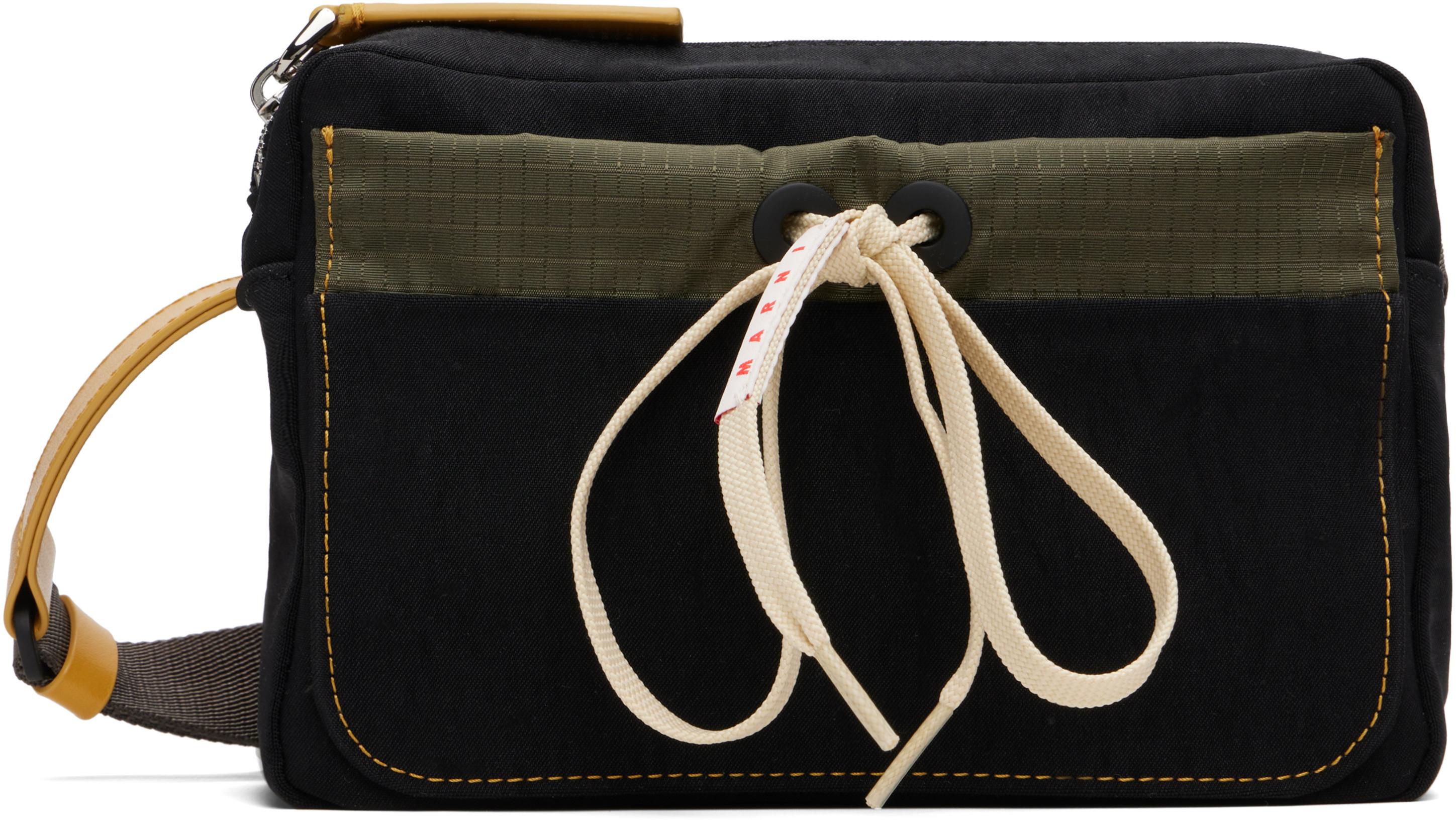 Black Technical Fabric Camera Bag by MARNI