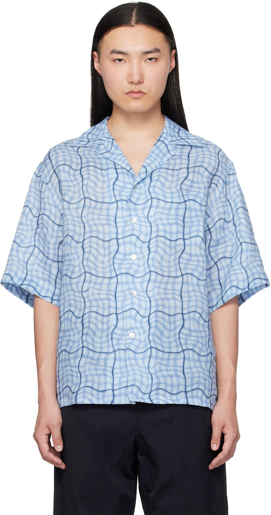 Blue Checked Shirt by MARNI