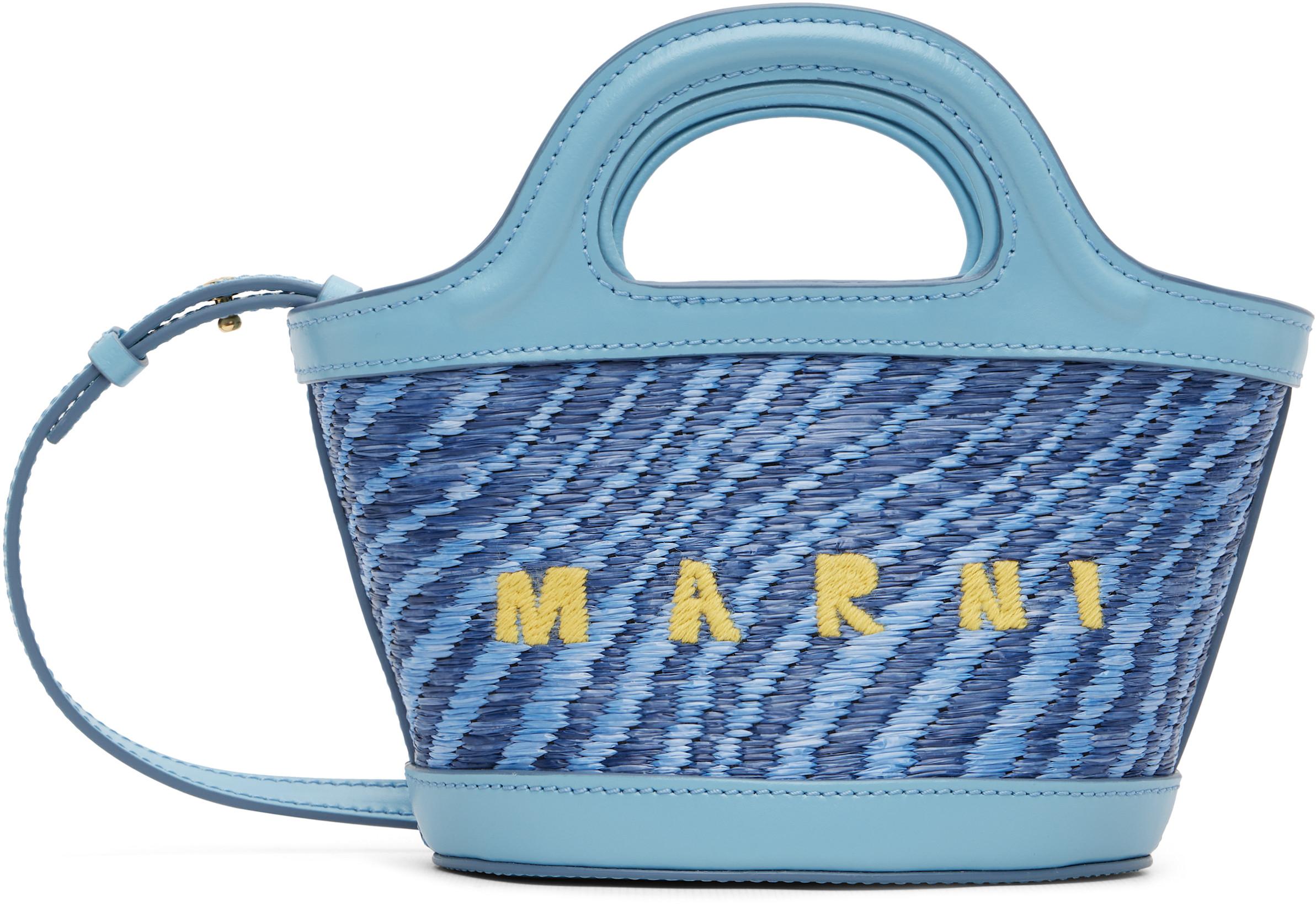 Blue Wavy Tropicalia Micro Tote by MARNI