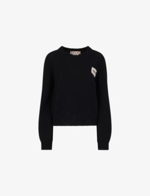 Branded-Patch Knitted Cashmere Jumper by MARNI