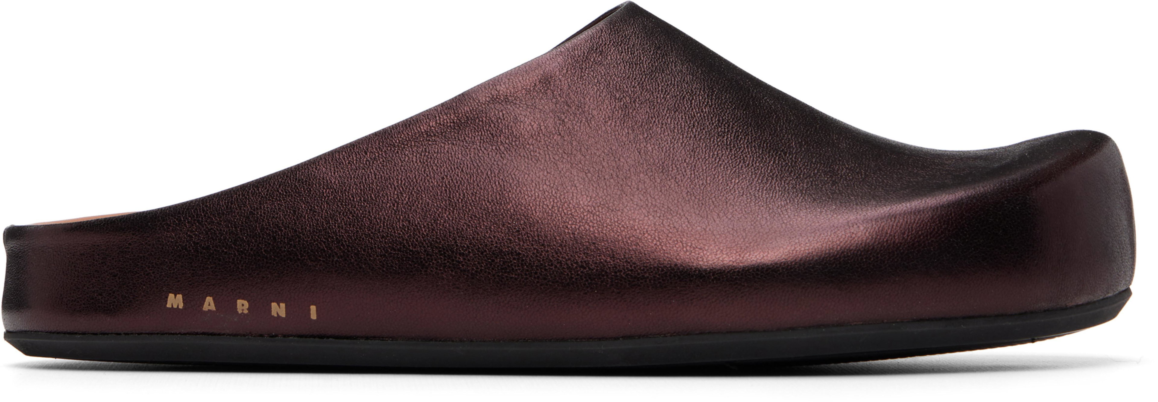 Brown Fussbett Sabot Slip-On Loafers by MARNI