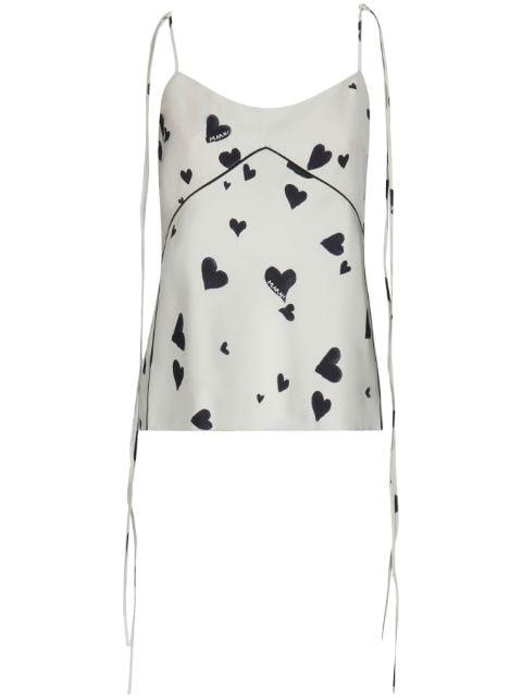 Bunch of Hearts silk camisole top by MARNI