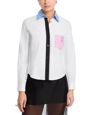 Contrast Trim Baby Shirt by MARNI