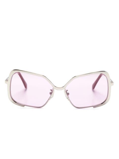 Silver Unila oversize-frame sunglasses by MARNI EYEWEAR