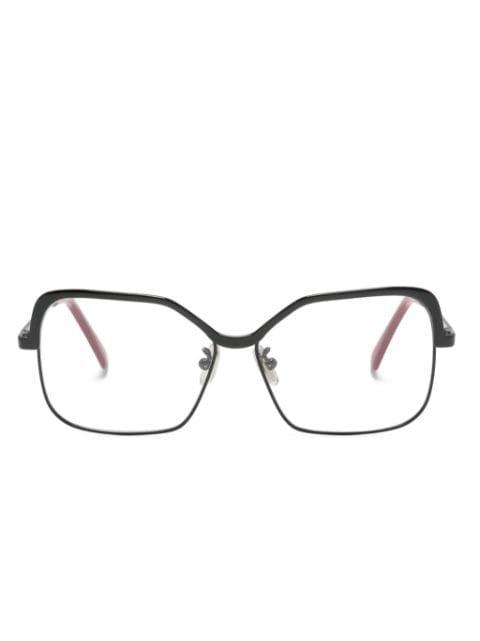 logo-debossed square-frame glasses by MARNI EYEWEAR