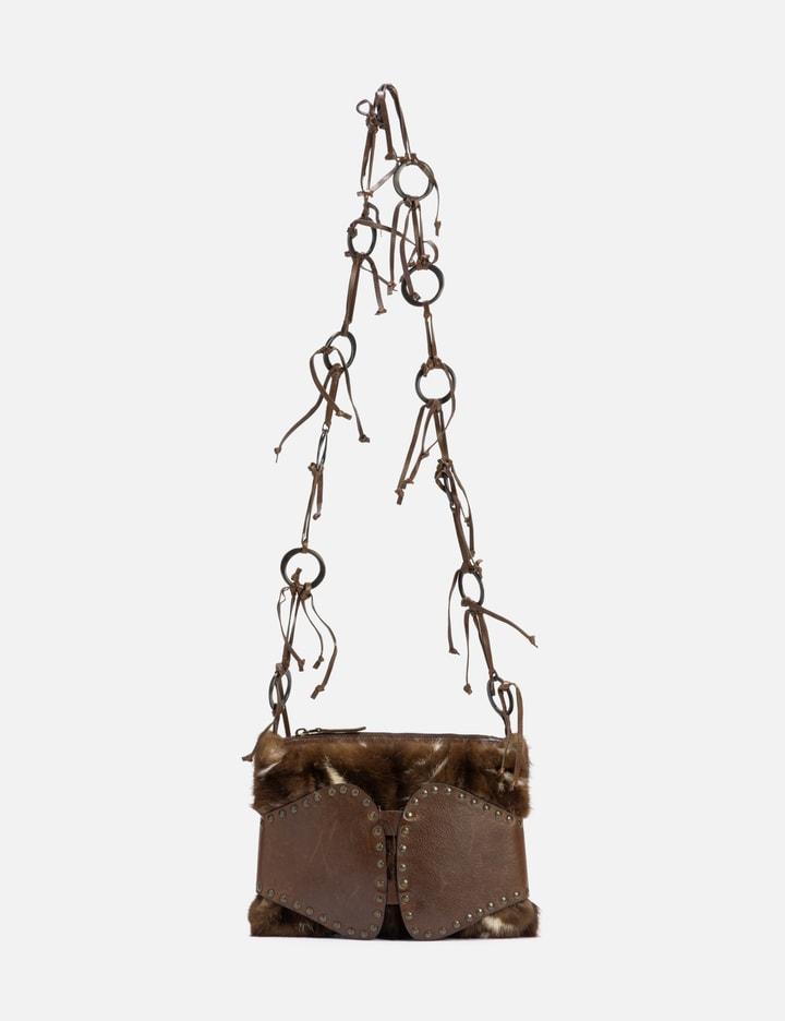 Fur Studded Belt Shoulder Bag by MARNI