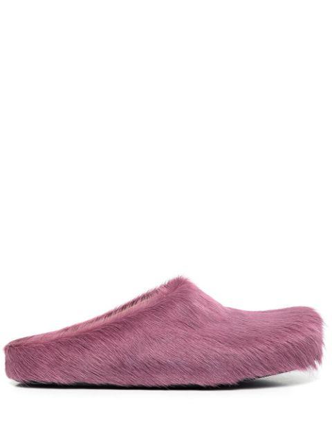Fussbet Sabot calf-hair slippers by MARNI