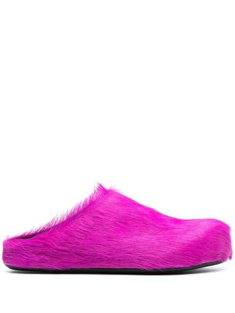 Fussbet Sabot calf-hair slippers by MARNI