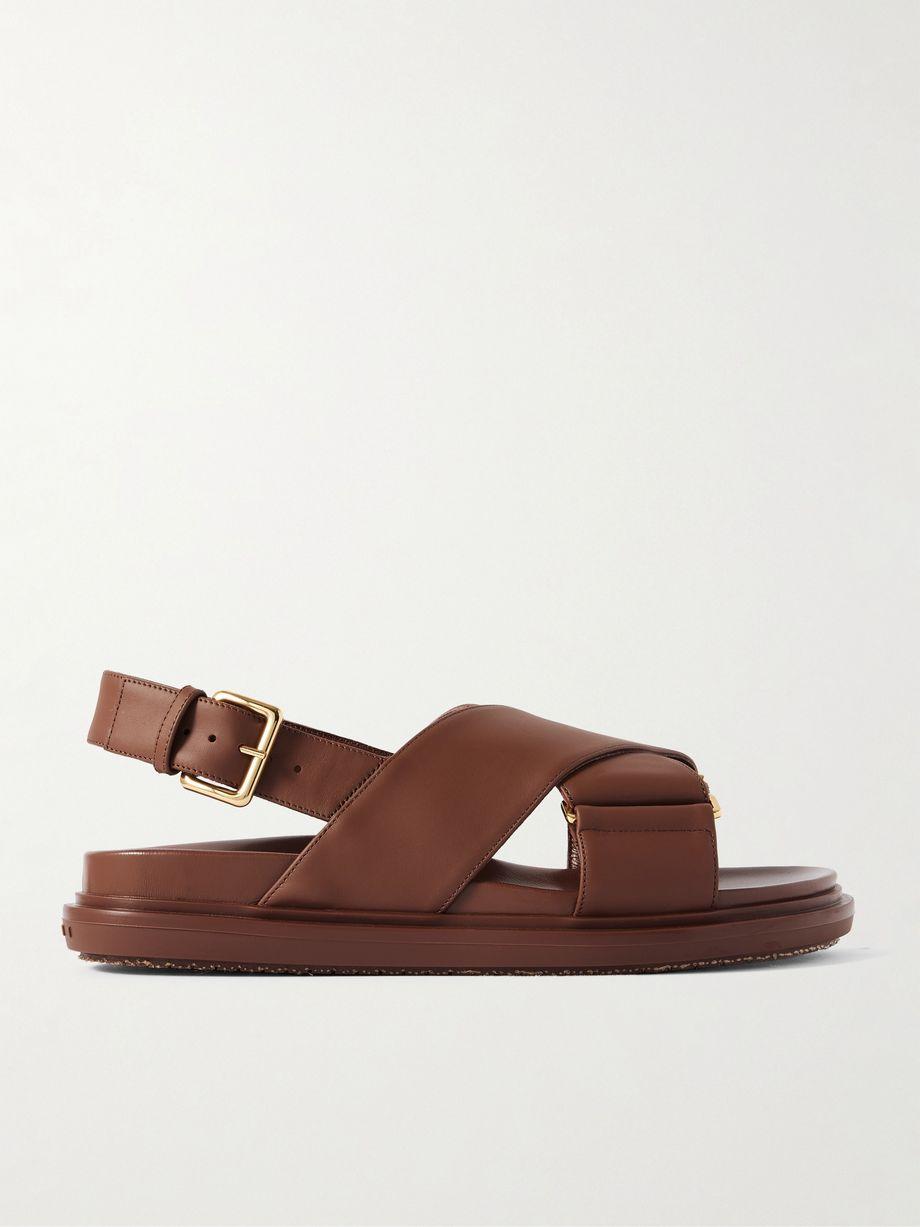 Fussbett leather slingback sandals by MARNI