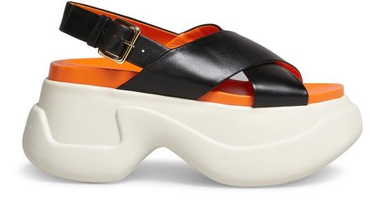 Fussbett sandal in leather by MARNI