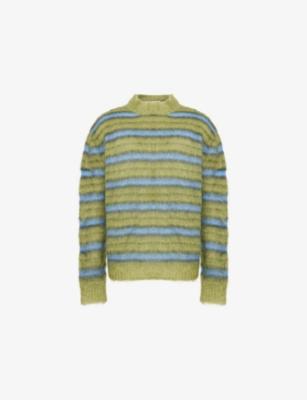 Fuzzy Wuzzy Striped Wool-Blend Jumper by MARNI Fuzzy Wuzzy Striped Wool-Blend Jumper by MARNI